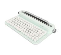 Teclado de máquina de escribir retro, teclado vintage de 86 teclas, teclado mecánico retro para juegos estilo máquina de escribir con soporte integrado para Windows para Android (Menta verde)
