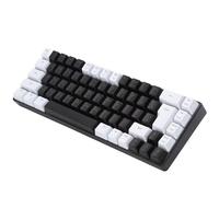 Teclado de Membrana para Juegos, Teclado de Computadora con Cable de Color de Contraste para Oficina (Blanco Negro)