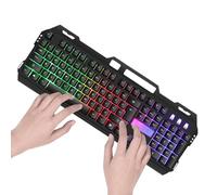 Teclado de ordenador mecánico - Accesorios de Teclado de Juego, Teclado Compacto Colorido | K45 de Hierro de Metal Sensación de Luz Teclado de Juego Teclado Ratón Conjunto 18.03x6.69x1.1