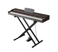 Teclado de piano 88 teclas Piano digital de tamaño completo sensible al tacto for principiantes Soporte for piano eléctrico MIDI Incluye pedal de sostenido, soporte for piano (Color : Black)