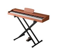 Teclado de piano 88 teclas Piano digital de tamaño completo sensible al tacto for principiantes Soporte for piano eléctrico MIDI Incluye pedal de sostenido, soporte for piano (Color : Brown)