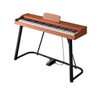 Teclado de piano 88 teclas Piano digital de tamaño completo sensible al tacto for principiantes Soporte for piano eléctrico MIDI Incluye pedal de sostenido, soporte for piano (Color : Brown)
