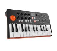 Teclado De Piano Controlador De Teclado MIDI Portátil De 25 Teclas Con 9 Pads De Ritmo Retroiluminados Y Pantalla OLED