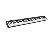 Teclado de piano de 88 teclas Piano eléctrico sensible al tacto ponderado de tamaño completo Piano digital portátil MIDI Bluetooth Altavoces estéreo incorporados for principiantes (Color : Black)