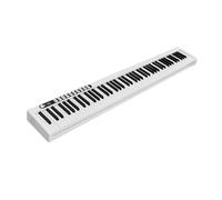 Teclado de piano de 88 teclas Piano eléctrico sensible al tacto ponderado de tamaño completo Piano digital portátil MIDI Bluetooth Altavoces estéreo incorporados for principiantes (Color : White)