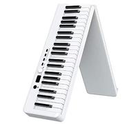 Teclado de piano digital de 88 teclas, piano eléctrico portátil Bluetooth plegable de tamaño completo con batería de 1750 mAh/pedal de sostenido y bolsa de piano/controlador USB/MIDI, para