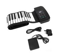 Teclado De Piano Electrico Para Principiantes Teclado Electrónico Plegable De 88 Teclas De Silicona Teclado De Piano Plegable Flexible Con Pedal De Sustain