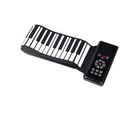 Teclado De Piano Electrico Para Principiantes Teclado Electrónico Plegable De 88 Teclas Enrollado A Mano Para Adultos Principiantes Versión Engrosada Profesional Para El Hogar(Black)