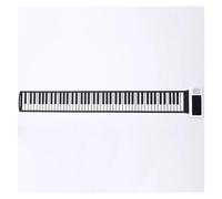 Teclado De Piano Electrico Para Principiantes Teclado Electrónico Plegable De 88 Teclas Enrollado A Mano Para Adultos Principiantes Versión Engrosada Profesional Para El Hogar(White)