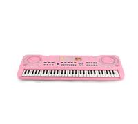 Teclado De Piano Electrónico Portátil 61 Teclas Órgano Con Micrófono Instrumento Musical Educativo Para Principiantes (Color : PINK)