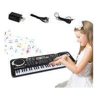 Teclado de piano electrónico - Teclado musical de 61 teclas | Teclado de piano educativo para el aprendizaje temprano, aprendizaje de instrumentos electrónicos para