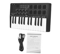 Teclado De Piano Mini Teclado Controlador MIDI USB Inalámbrico De 25 Teclas Con 8 Pads De Batería Retroiluminados 8 Perillas Y 2 Franjas Táctiles
