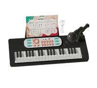 Teclado de Piano para Niños,Juguete de Piano de 37 Teclas Recargable Que Incluye Micrófono | Teclado Musical con 2 Modos de Juego para Niños | para Niñas Cumpleaños