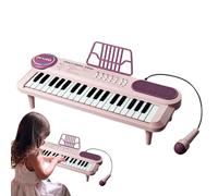 Teclado de Piano para Teclado ABS 42,5 × 15 × 9 cm con micrófono Ajustable USB | Instrumento Musical electrónico portátil | Juguete de Aprendizaje de 5 Modos para niñas y niños,