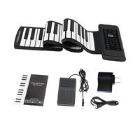 Teclado De Piano Piano Electrónico Portátil De 88 Teclas, Teclado Flexible De Silicona Suave ABS, Piano Digital Enrollable Con Bocina Y Pedal