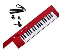 Teclado De Piano Teclado Electrónico Portátil De 37 Teclas Mini Piano Órgano Electrónico Teclado Estilo Guitarra(Red)