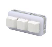 Teclado de Programación de Macros, Función de Memoria Plug and Play Estándar Mini Teclado USB de 3 Teclas Retroiluminación LED RGB para para Office para (Blanco)