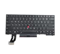 Teclado de repuesto compatible con Lenovo ThinkPad E480 E485 L480 T480s E490 E495 T490 L490 R480 R490 con retroiluminación con puntero