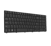 Teclado de Repuesto de Calidad para E1-531G E1-531 -571G, Solución de Reparación Duradera y Conveniente, Proceso de Instalación Simple, Hecho de ABS y Aluminio (Black)