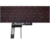 Teclado de repuesto para laptop MSI Katana GF66 GF76 Pulse GL66 GL76 MS-1582 MS-1583 MS-17L1 MS-17H3 Series con teclado retroiluminado de letras rojas, diseño de EE. UU