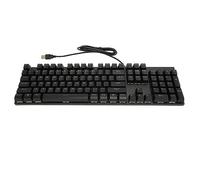 Teclado de Tamaño Completo, Teclado de Computadora con Cable, Compacto, Anti-Fantasma, Retroiluminación RGB, 104 Teclas para Computadora (Black)