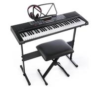 Teclado De Teclas Estándar De 61 Teclas Con Reproductor De Música USB, Incluye Soporte Para Auriculares, Taburete, Fuente De Alimentación, Teclados Electrónicos