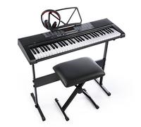 Teclado de teclas estándar de 61 teclas con reproductor de música USB, incluyendo auriculares, soporte, taburete y fuente de alimentación-Los teclados electrónicos