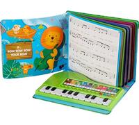 Teclado de Teclas Luminosas Funkey para Niños y Niñas a Partir de 3 Años - Libro de Música Ilustrado para Cantar y Tocar con 10 Canciones y 10 Sonidos - Juguete Musical Instrumento