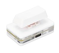 Teclado de un Solo botón, programable, definido por el Usuario, USB OSU, Teclado mecánico RGB, Interruptor Rojo, Tipo C, con Cable, tecla de Acceso Directo Personalizada para (Blanco)