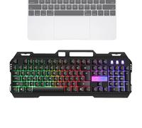 Teclado Del Juego Mecánico - Estímulo De Personalización De Personalización De LED RGB Estética | Keypad De Oficina Ultra Compacto | Consola De Juego De Panel De Metal Elegante Para Computadora, Escri