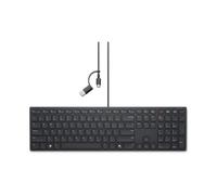 Teclado DELL con cable USB Layout Español retroiluminado resistente a derrames