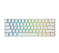 Teclado Diseño Grafico Teclado mecánico para jugar con , retroiluminación RGB, sin efecto fantasma, 61 teclas, teclado con USB iluminado, interruptores para jugadores Mini Teclado (White, One Size)