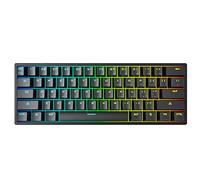 Teclado Diseño Grafico Teclado mecánico para jugar con , retroiluminación RGB, sin efecto fantasma, 61 teclas, teclado con USB iluminado, interruptores para jugadores Mini Teclado (Black, One Size)