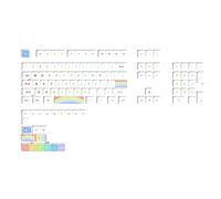 Teclado DyeSub PBT MDA para teclado mecánico 61/68/75/84/87/96/980/104/108 para teclado mecánico 125 teclas Rainbow Theme Keycaps DyeSub PBT MDA Keycap para 61/68/75/84/87/96/980/104/104/104/104/108