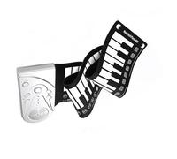 teclado electrónico 49 Teclas Electrónicas Portátiles De Silicona Flexible Mano Enrolladas Piano Altavoz Incorporado Principiantes Teclado Órgano (Color : Silver)