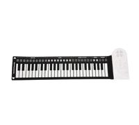 teclado electrónico 49 Teclas Electrónicas Portátiles De Silicona Flexible Mano Enrolladas Piano Altavoz Incorporado Principiantes Teclado Órgano (Color : White)