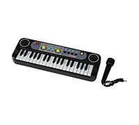 Teclado electrónico de 37 teclas de música, órgano de piano digital eléctrico con micrófono 3737, negro, estilo 3737