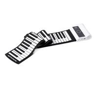 Teclado Electrónico Piano Electrónico Portátil De 88 Teclas Plegable Suave Eléctrico Digital Enrollable Teclado Musical Para Principiantes(White)