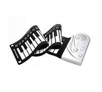 Teclado electrónico, piano enrollable profesional portátil, recargable para niños principiantes(silver)
