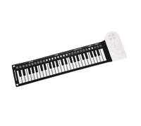 Teclado Electrónico Piano Piano Electrónico Portátil De Silicona Flexible Enrollable De 49 Teclas Con Altavoz Incorporado Para Principiantes(White)