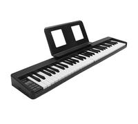 Teclado Electrónico Plegable, Piano de 61 Teclas, Sonido de Calidad, Teclado Musical Portátil Plegable con USB/MIDI, Adecuado para Principiantes y Adultos (BLACK)