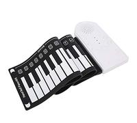 Teclado Electrónico Recargable, 49 Teclas Plegables Portátiles USB Regalos con 16 Tonos, 10 Ritmos, Ajustes Fáciles, Ahorro de Energía, Sonido Claro para Niños y Principiantes,