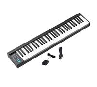 Teclado electrónico Teclado digital de 61 teclas Teclas contrapesadas de tamaño completo Altavoces MIDI integrados Piano eléctrico Piano digital con pedal de sostenido y fuente de alimentación Lo mejo