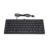 Teclado empresarial con cable, Mini teclado inalámbrico español silencioso con cable Interfaz USB para computadora de escritorio 78 teclas ultrafinas, USB Plug-and-Play, para computadora portátil, PC