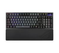 ASUS ROG Azoth 96 HE - Teclado Gaming Analógico con Interruptores Magnéticos ROG HFX V2 y ROG Hall Sensor, Pantalla OLED, Conectividad Trimodal, ROG SpeedNova 8K, Reposamuñecas - QWERTY US - Negro