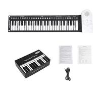 Teclado enrollable de 49 teclas Piano electrónico plegable Rollo manual recargable Piano portátil para niños principiantes Fácil de tocar Piano electrónico portátil plegable