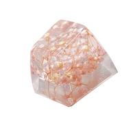 Teclado epoxi translúcido hecho a mano con flor real para teclados mecánicos, 1 unidad de teclas mecánicas de flores
