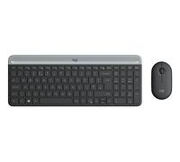 Logitech MK470 Combo Teclado y Ratón Inalámbrico para Windows, 2.4 GHz con Receptor USB Unifying, Diseño Compacto, Batería de Adecuada Duración, Disposición QWERTY Español, Negro