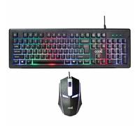 Teclado Español USB Cable PC Kit Teclado Gaming + Raton (Iluminación) Cool Florida