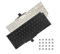 Teclado estadounidense con cable flexible + kit de tornillos de repuesto para MacBook Air de 13 pulgadas con pantalla Retina A2179 principios del año 2020